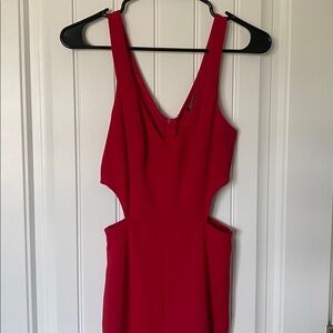 Red Sleeveless Cutout Dress